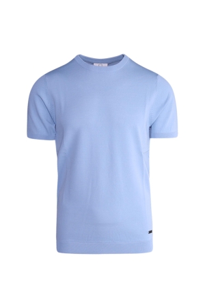 Born with Appetite Wake T-shirt Stretch Knit 210 L.blue
