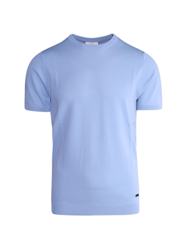 Born with Appetite Wake T-shirt Stretch Knit 210 L.blue