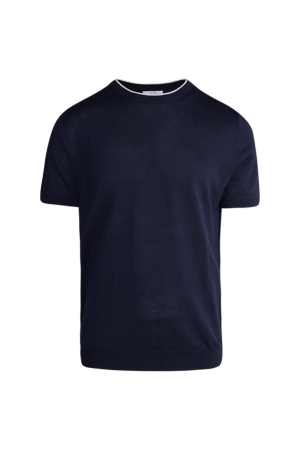 Born with Appetite Rome T-shirt Flat Knit 290 Navy
