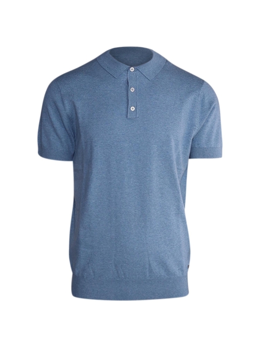 Scotland Blue Kobe Polo Flat Knit 267 Dark Denim