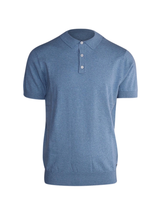 Scotland Blue Kobe Polo Flat Knit 267 Dark Denim