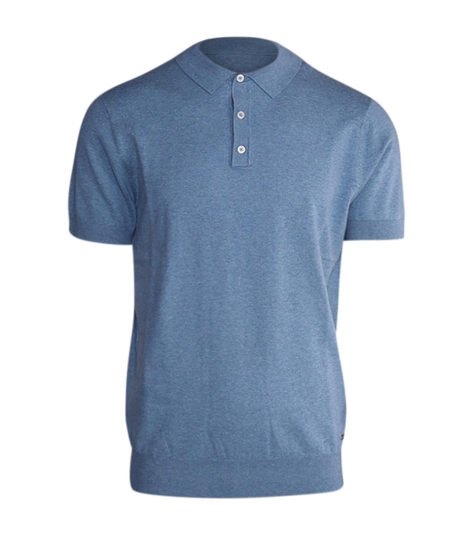 Scotland Blue Kobe Polo Flat Knit 267 Dark Denim