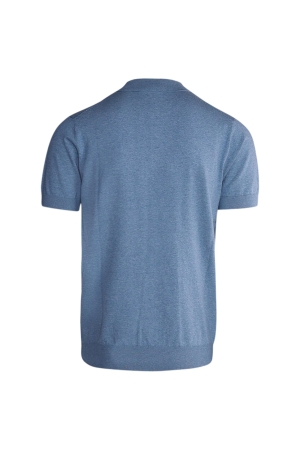 Scotland Blue Kobe Polo Flat Knit 267 Dark Denim