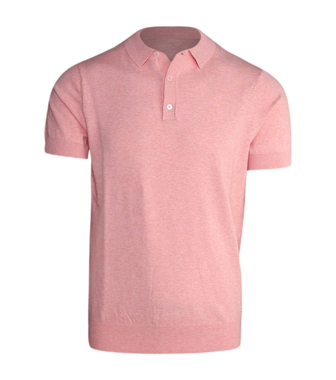 Scotland Blue Kobe Polo Flat Knit 750 Salmon