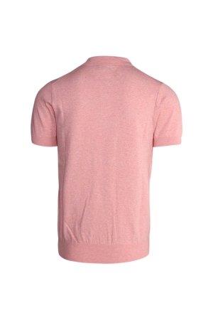 Scotland Blue Kobe Polo Flat Knit 750 Salmon