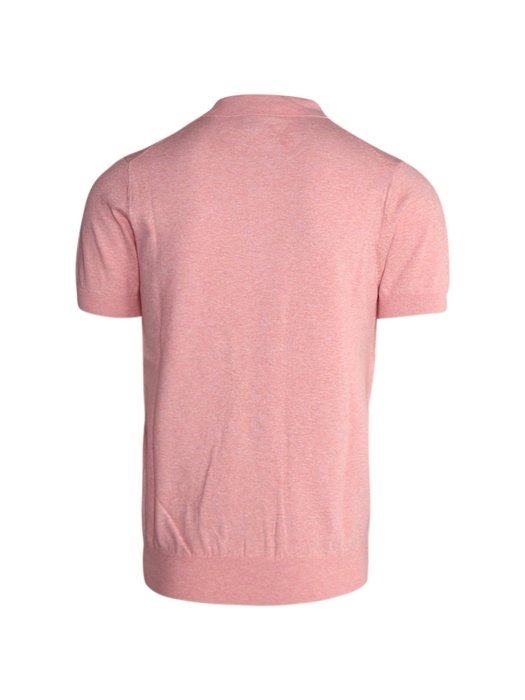 Scotland Blue Kobe Polo Flat Knit 750 Salmon