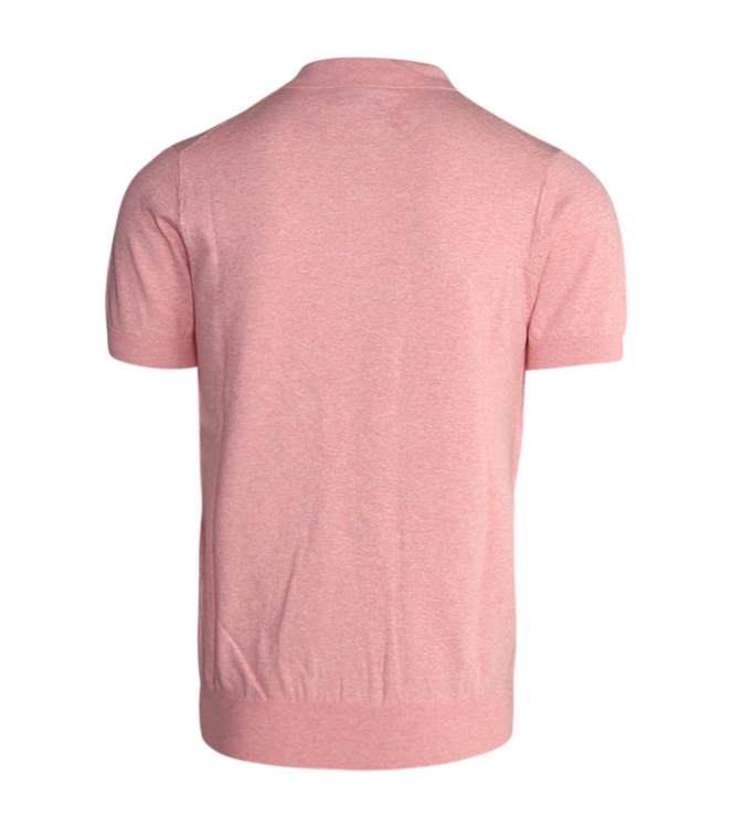 Scotland Blue Kobe Polo Flat Knit 750 Salmon