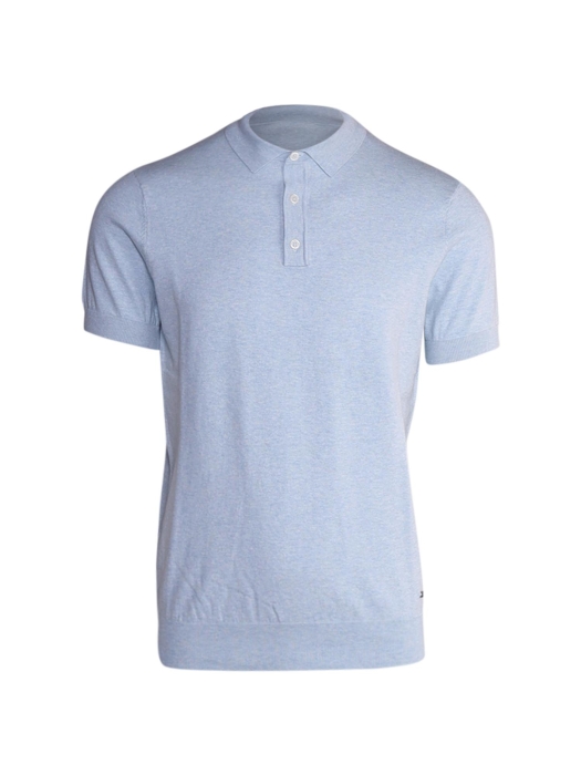 Scotland Blue Kobe Polo Flat Knit 210 Light blue