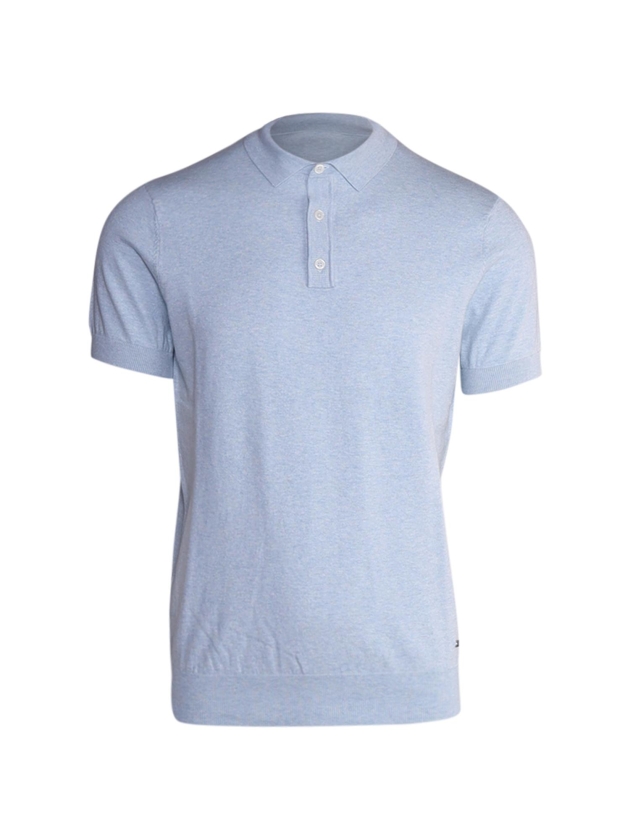 Scotland Blue Kobe Polo Flat Knit 210 Light blue