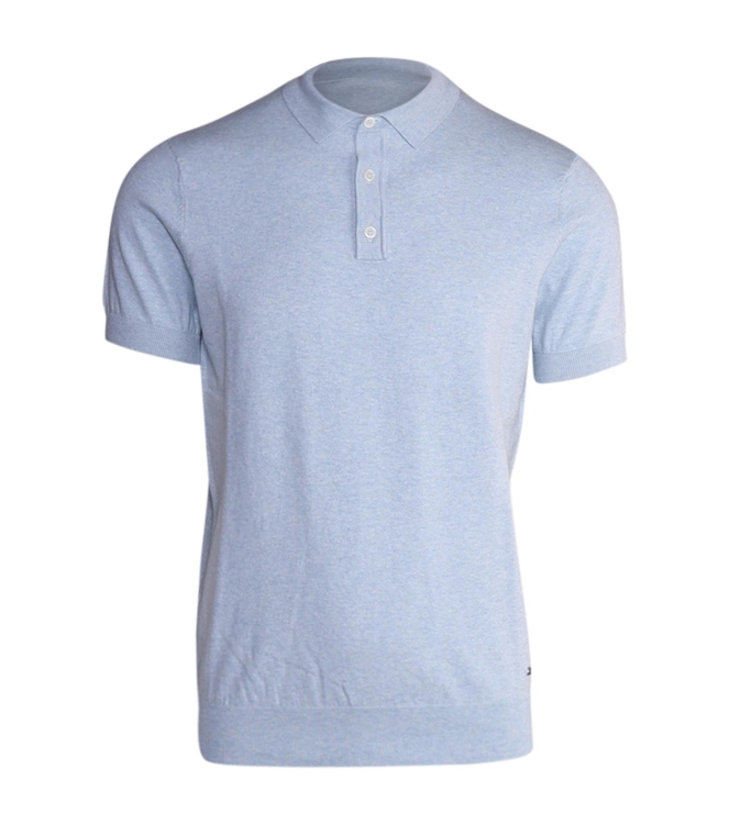 Scotland Blue Kobe Polo Flat Knit 210 Light blue