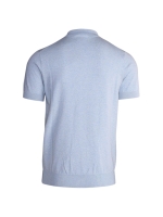 Scotland Blue Kobe Polo Flat Knit 210 Light blue