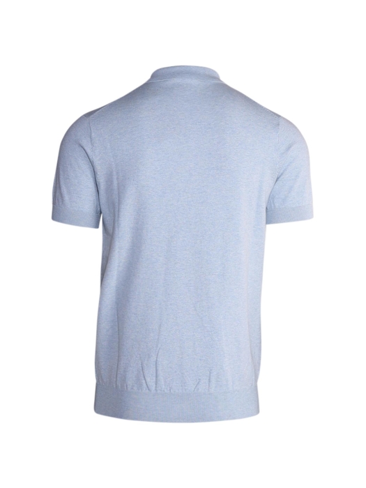Scotland Blue Kobe Polo Flat Knit 210 Light blue
