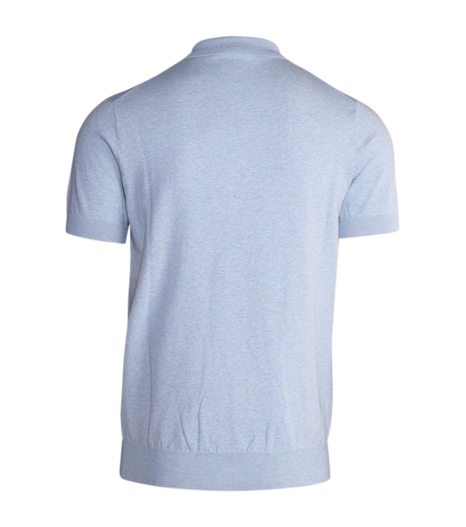 Scotland Blue Kobe Polo Flat Knit 210 Light blue
