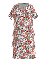 Frank Walder S42Kleid/MT 025 Orange print