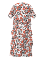 Frank Walder S42Kleid/MT 025 Orange print