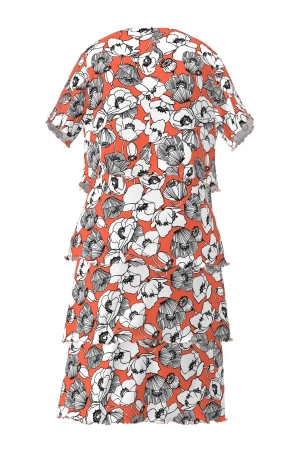 Frank Walder S42Kleid/MT 025 Orange print