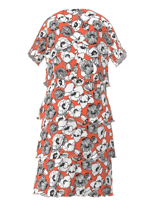 Frank Walder S42Kleid/MT 025 Orange print