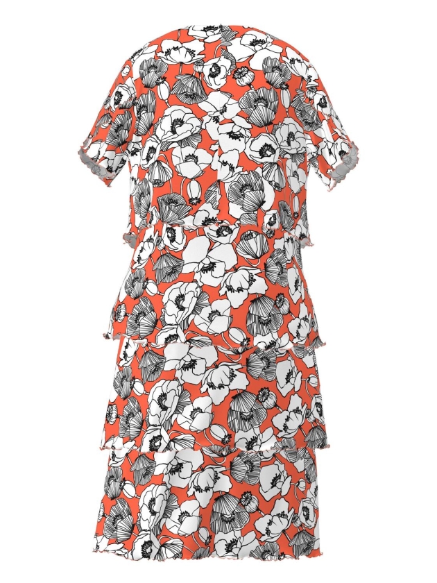Frank Walder S42Kleid/MT 025 Orange print