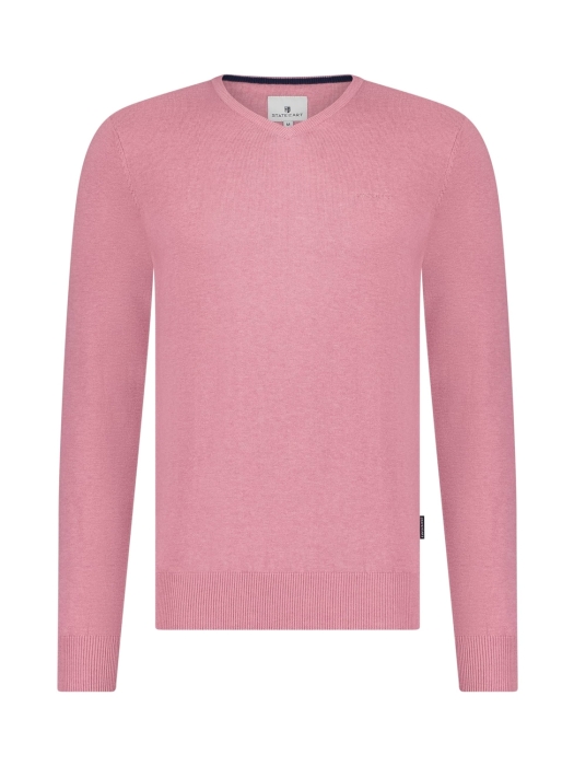 State of Art Pullover V-Neck Plai Flamingo