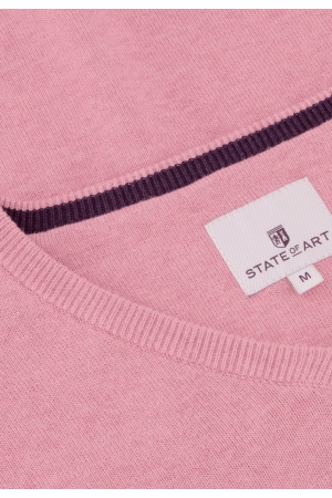 State of Art Pullover V-Neck Plai Flamingo