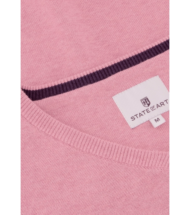 State of Art Pullover V-Neck Plai Flamingo