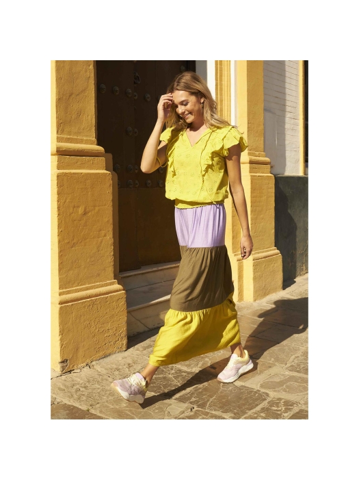 Tramontana Skirt Layers Maxi Multicolour