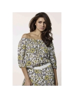 Tramontana Top White Ornaments Print whites