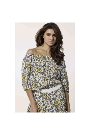 Tramontana Top White Ornaments Print whites