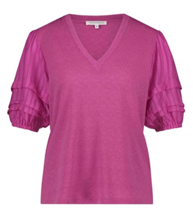 Tramontana Top Pintuck Sleeves Black