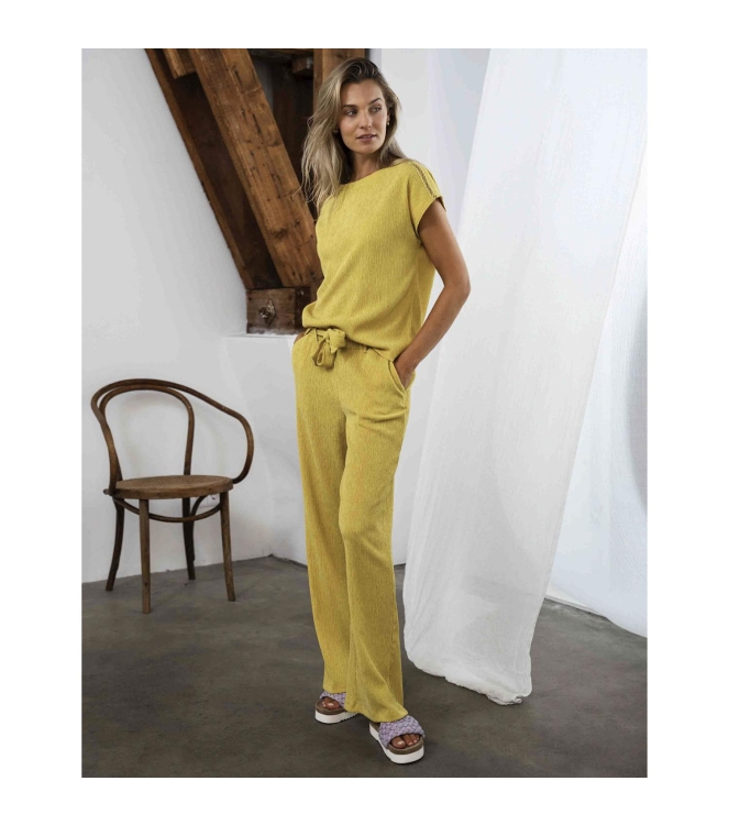 Tramontana Trousers Fancy Structure Lime
