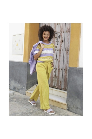 Tramontana Trousers Fancy Structure Lime