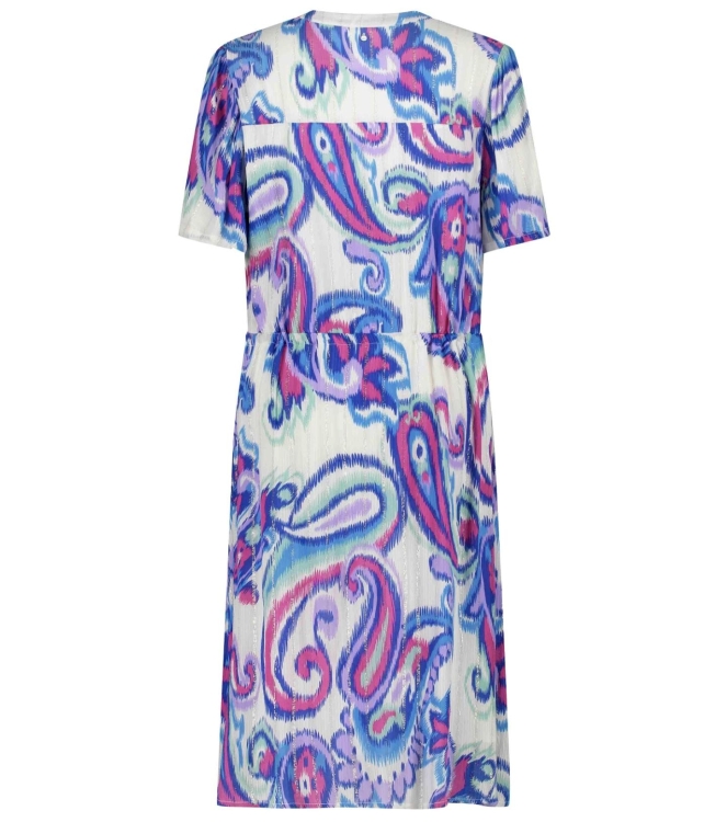 Tramontana Dress Lurex Big Paisley Print Whites