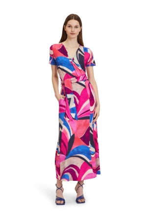 Betty Barclay Kleid Lang 1/2 Arm 4881 Pink/blue