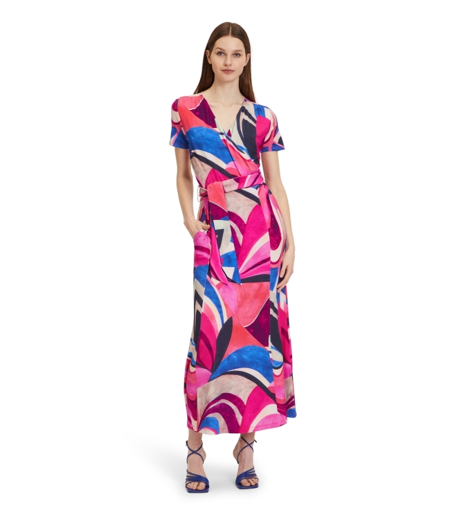 Betty Barclay Kleid Lang 1/2 Arm 4881 Pink/blue