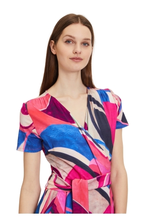Betty Barclay Kleid Lang 1/2 Arm 4881 Pink/blue