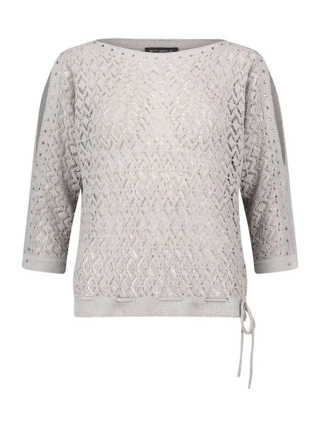 Betty Barclay Strickpullover Kurz 3/4 Arm 9008 Light stone