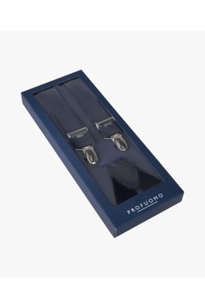Profuomo BRACES SOLID NAVY Marine