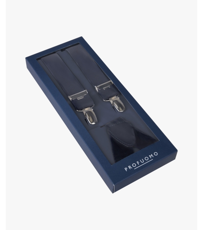 Profuomo BRACES SOLID NAVY Marine
