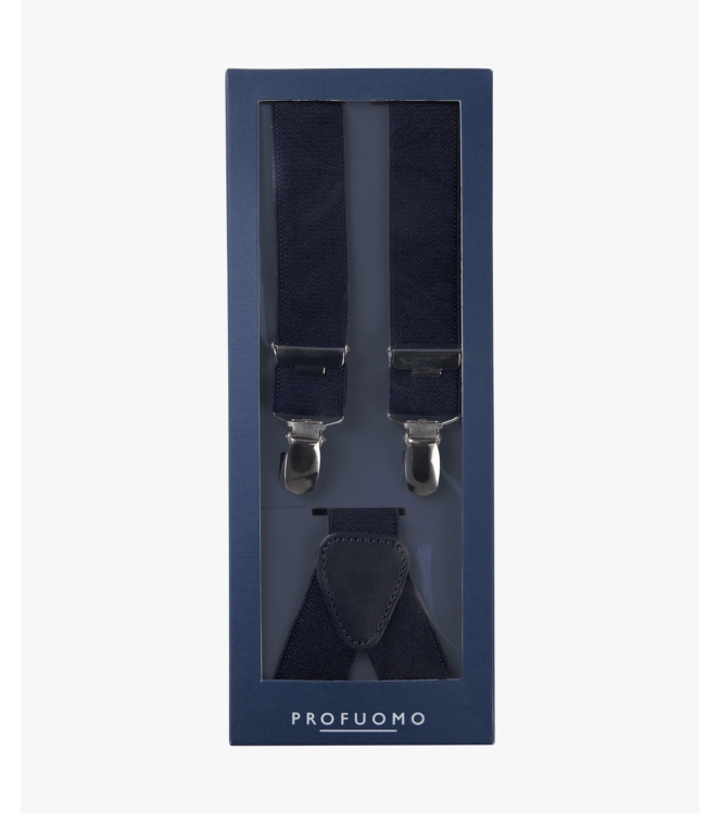 Profuomo BRACES SOLID NAVY Marine