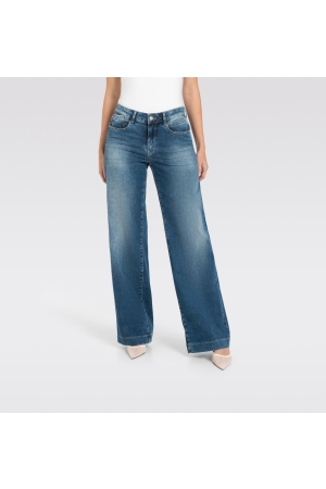 MAC RICH PALAZZO D585 Navy heavy wash