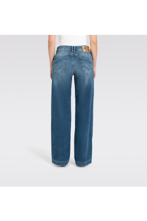 MAC RICH PALAZZO D585 Navy heavy wash