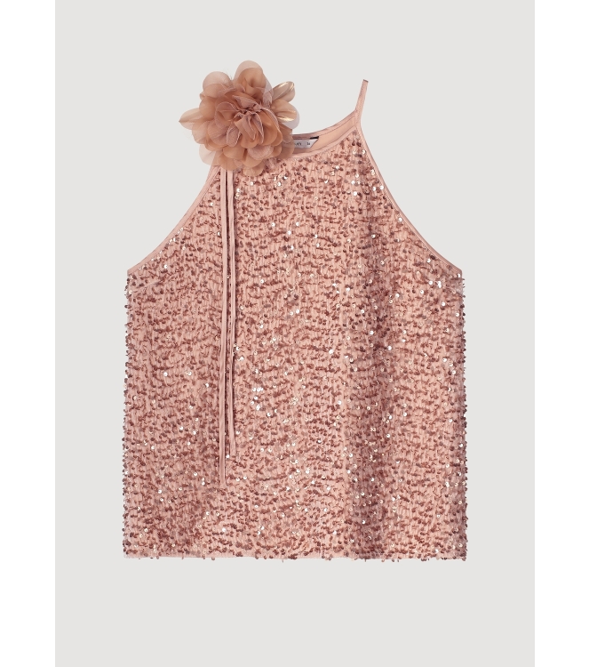 Summum Woman QUINTY: Singlet Sequins Party 509 Cava