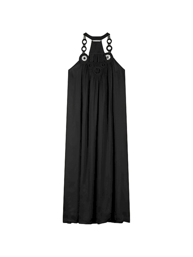 Summum Woman Dress Solid Satin 990 Black