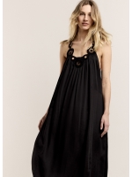 Summum Woman Dress Solid Satin 990 Black