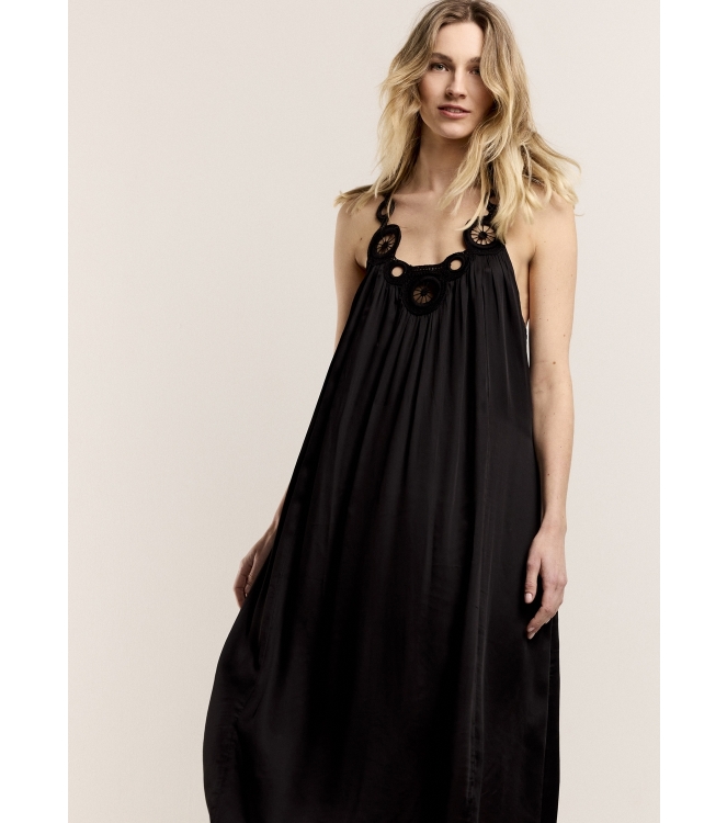 Summum Woman Dress Solid Satin 990 Black