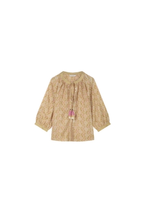 Summum Woman Top Blockprint 732 Soft camel