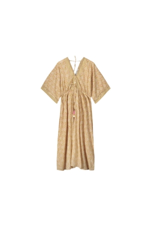 Summum Woman Dress Blockprint 732 Soft camel
