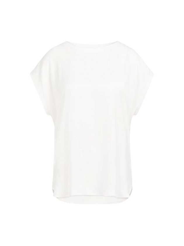 Yaya Fabric mix top Off white
