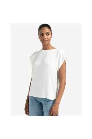 Yaya Fabric mix top Off white