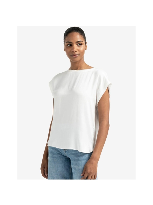 Yaya Fabric mix top Off white